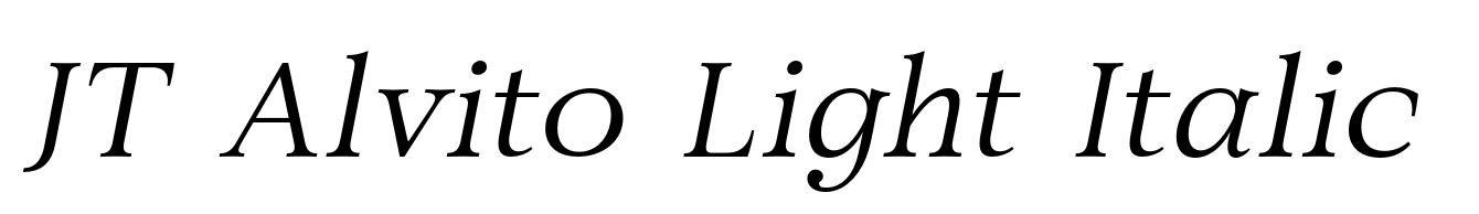 JT Alvito Light Italic
